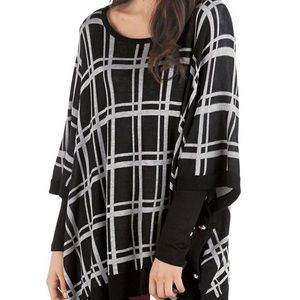 Mud Pie Reversible Poncho NWT